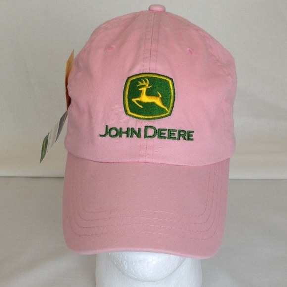 John Deere Accessories - John Deere Unisex Adjustable Pink Cotton Cap NWT